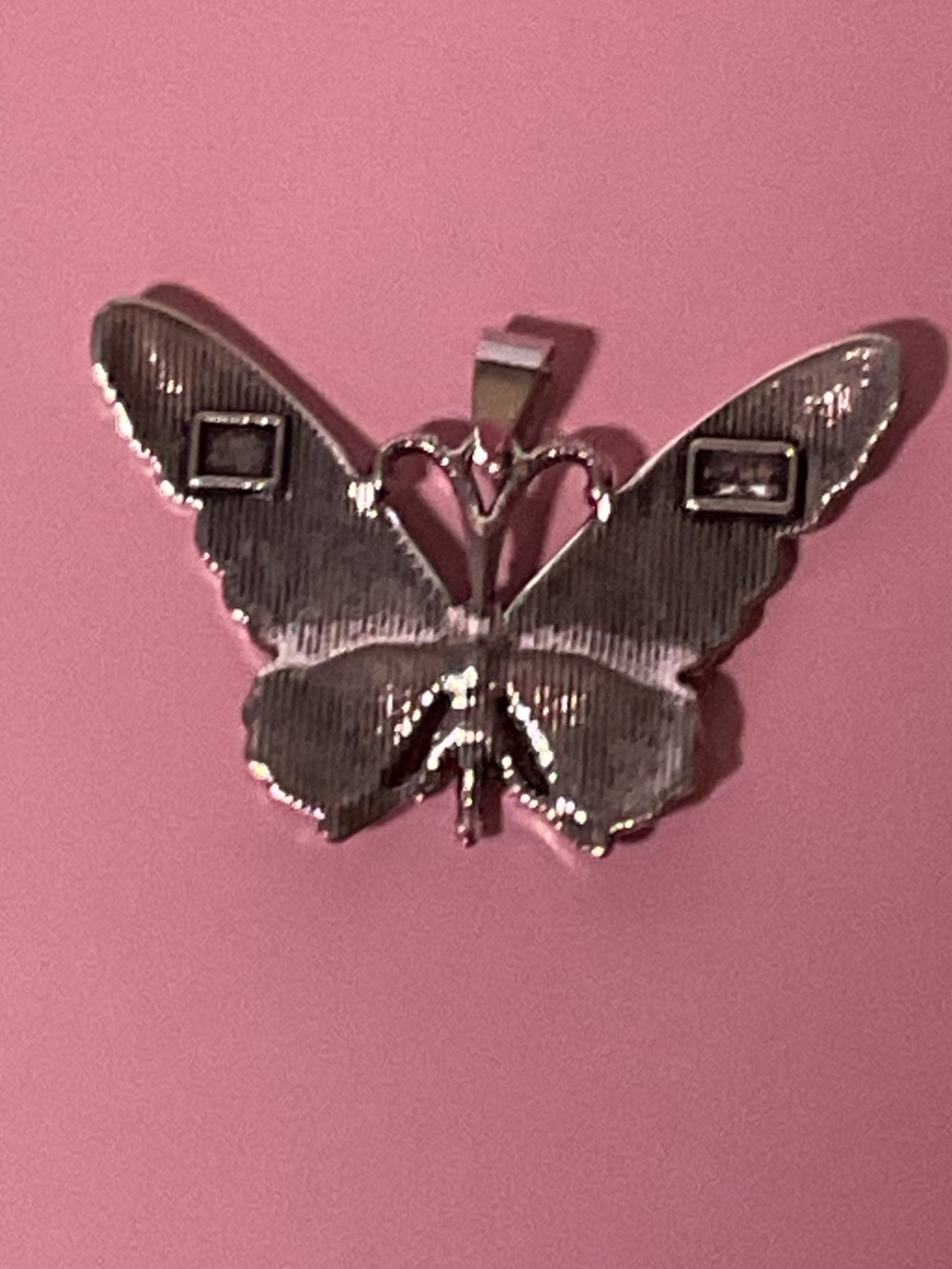 Brown & Orange Butterfly Pendant Necklace - Women Jewelry - Picture 3 of 9